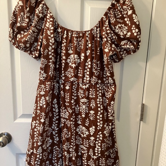 Boho Brown and White Dress - Picture 5 of 5